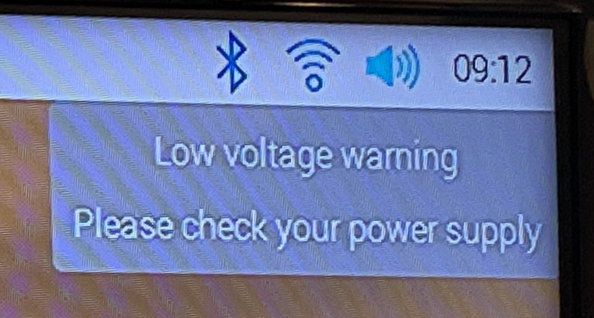 Low voltage warning