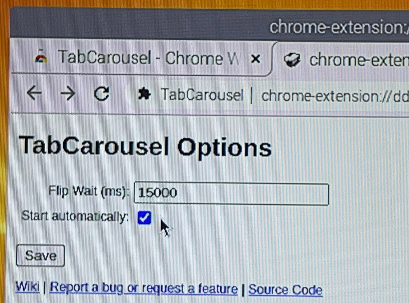 TabCarousel settings