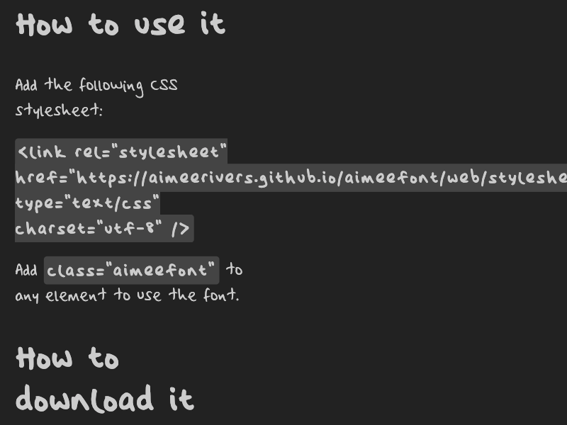 aimee font Thumbnail